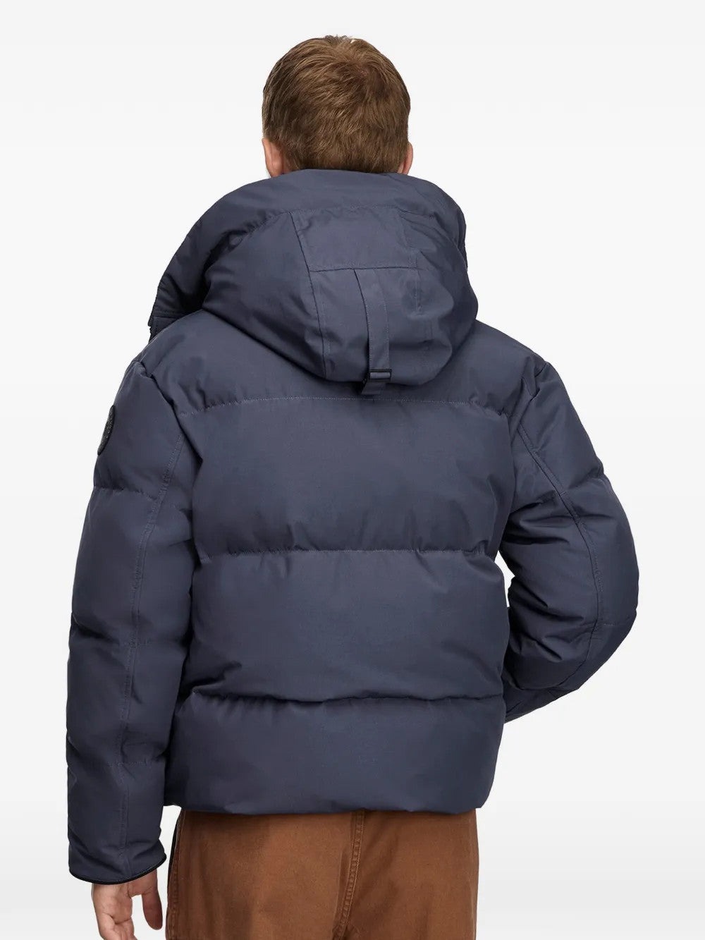 Navy jacket, front view