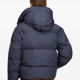 Navy jacket, front view