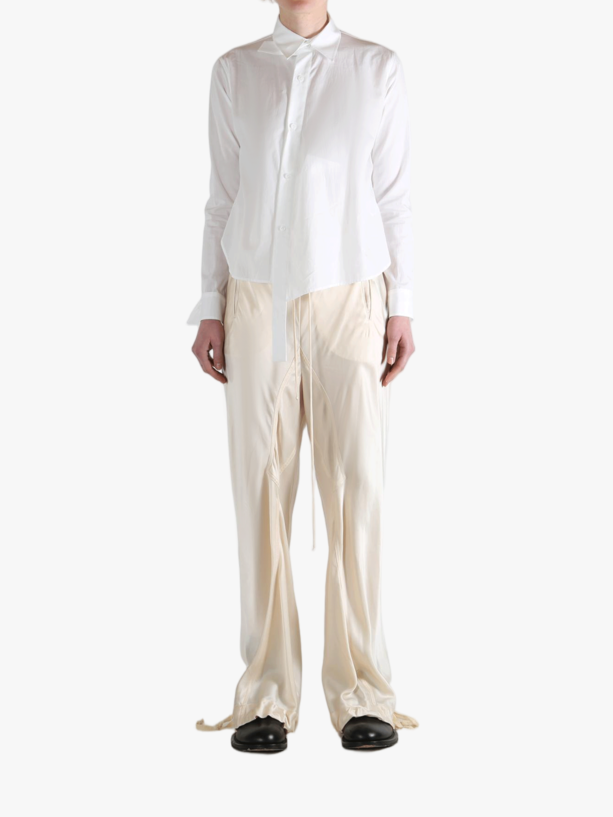 White shirts, full body view