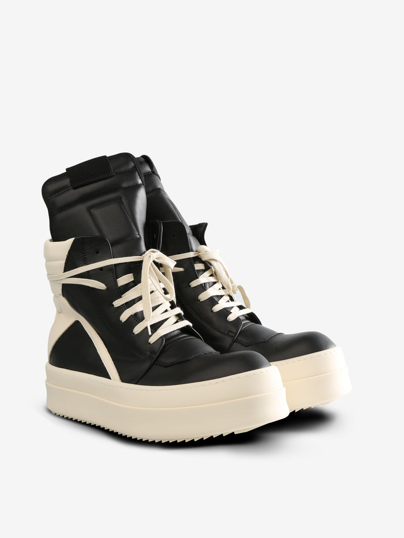 RICK OWENS - Men Grain Leather Mega Bumper Geobasket