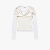 Tan t-shirt, front view