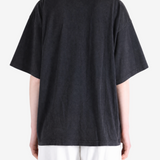Black t-shirt, full body view