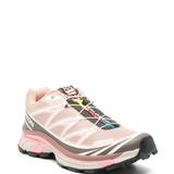 Pink sneakers, side view