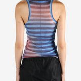 Blue top worn by a person, showing the top's fit