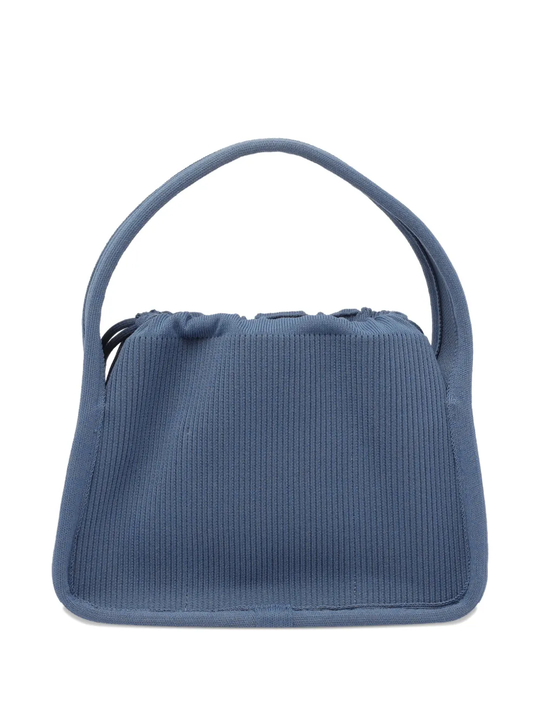 blue bag, back view