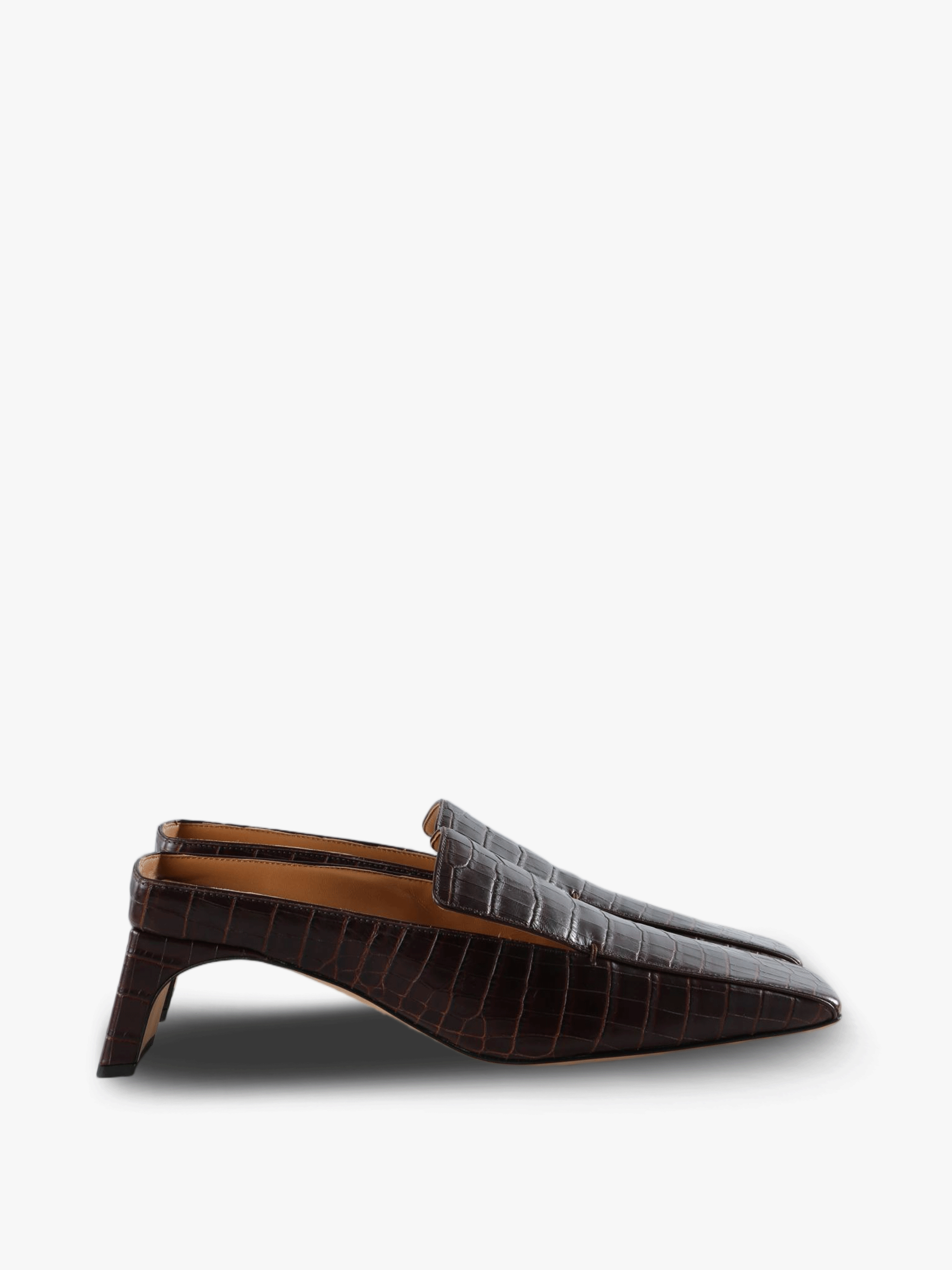 Brown shoes, side view