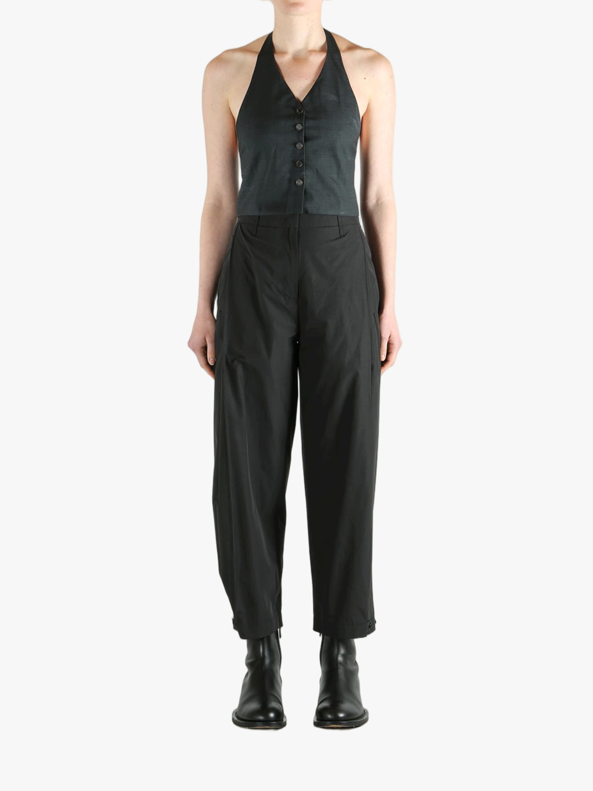 Black top, full body view