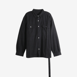 Black shirt, front view