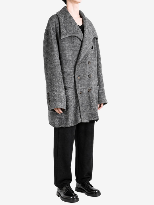 Grey jacket, full body view