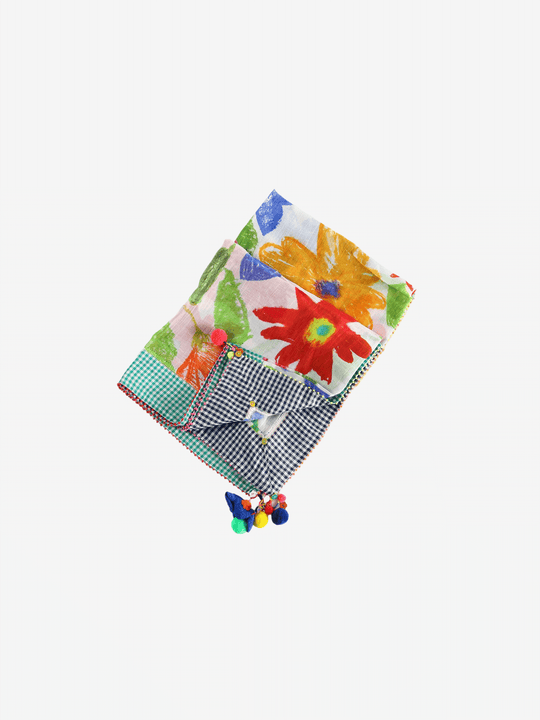 White scarf, front view