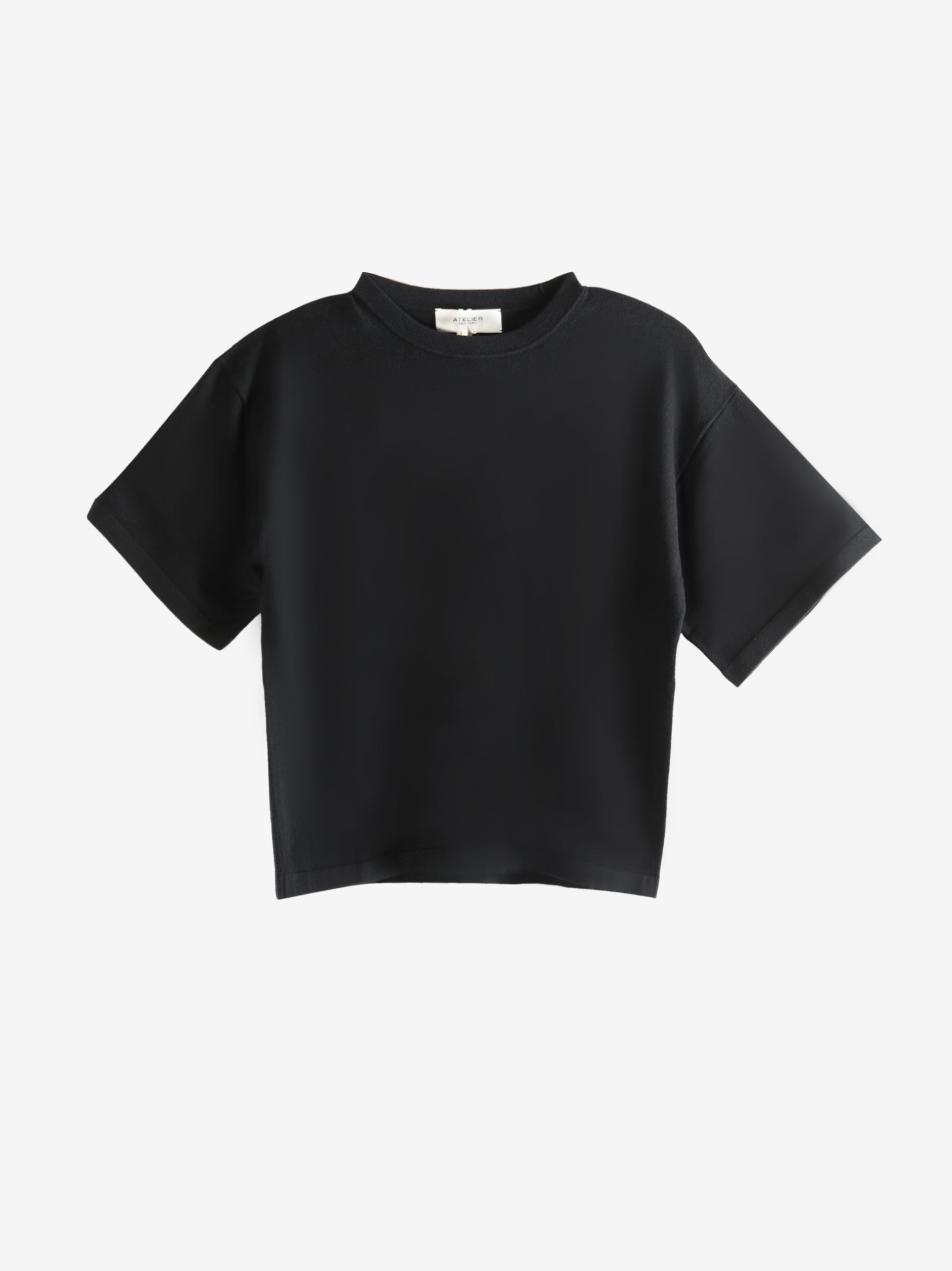 Black t-shirt, front view