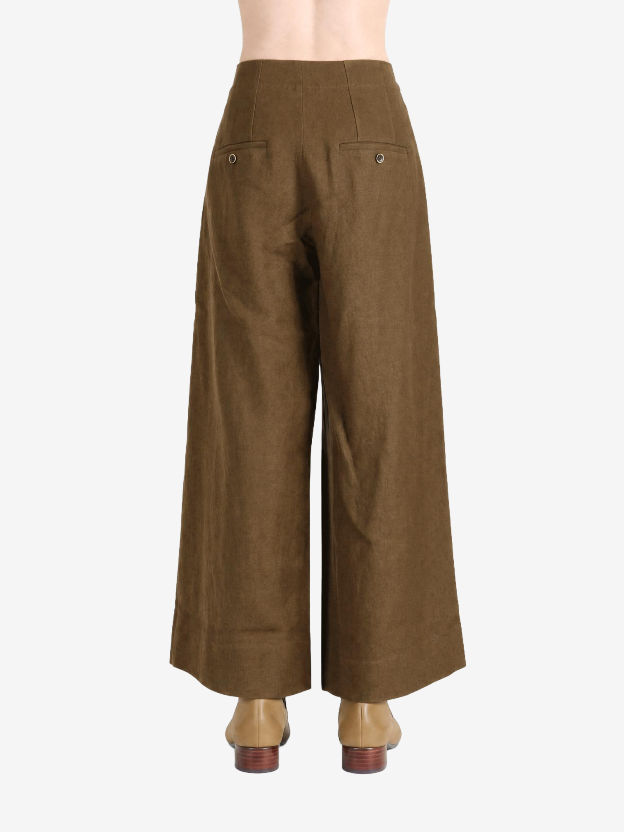 Brown pants, full body view