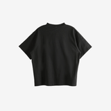 Black t-shirts, back view