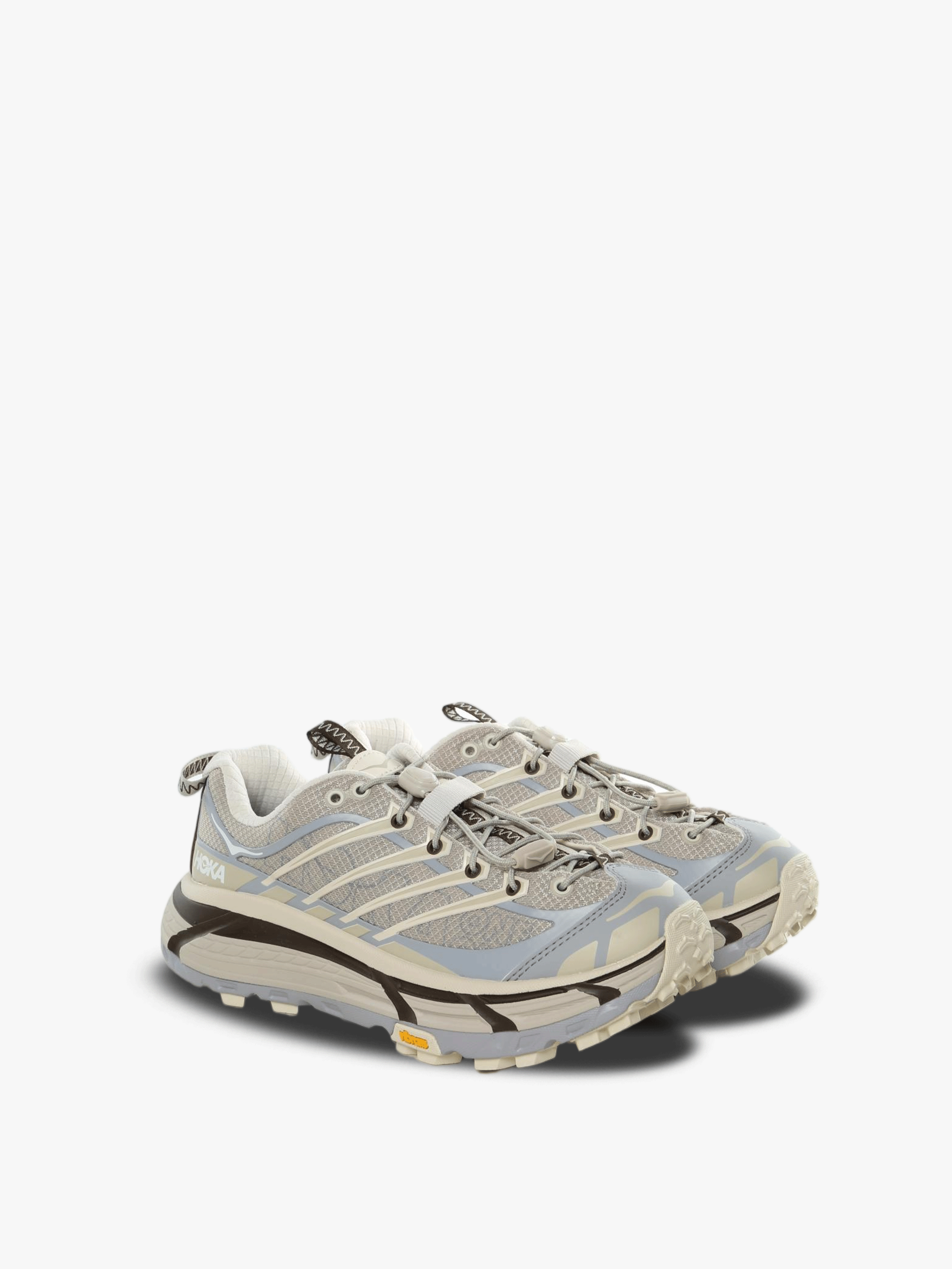 Grey sneakers, side view