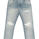 Blue jeans, front view