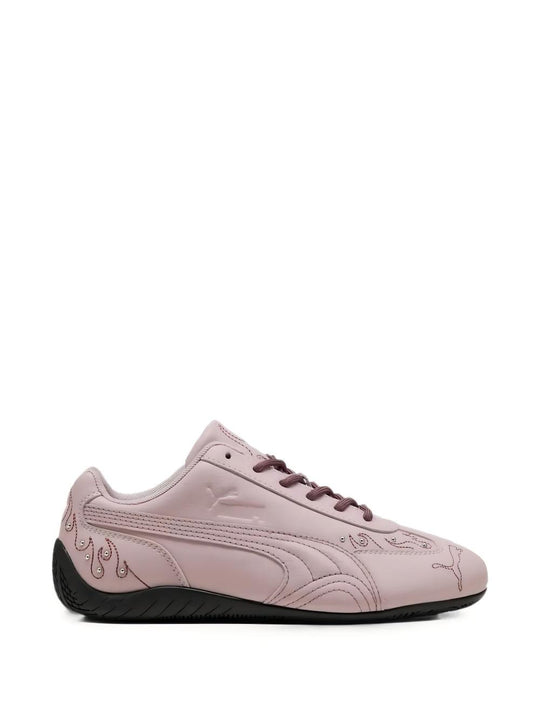 Pink shoes, side view