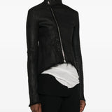 Black jacket worn by a person, showing the jacket fit
