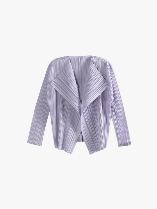 Purple knitwear, front view