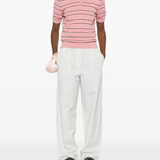 White pants, full body view