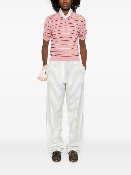 White pants, full body view