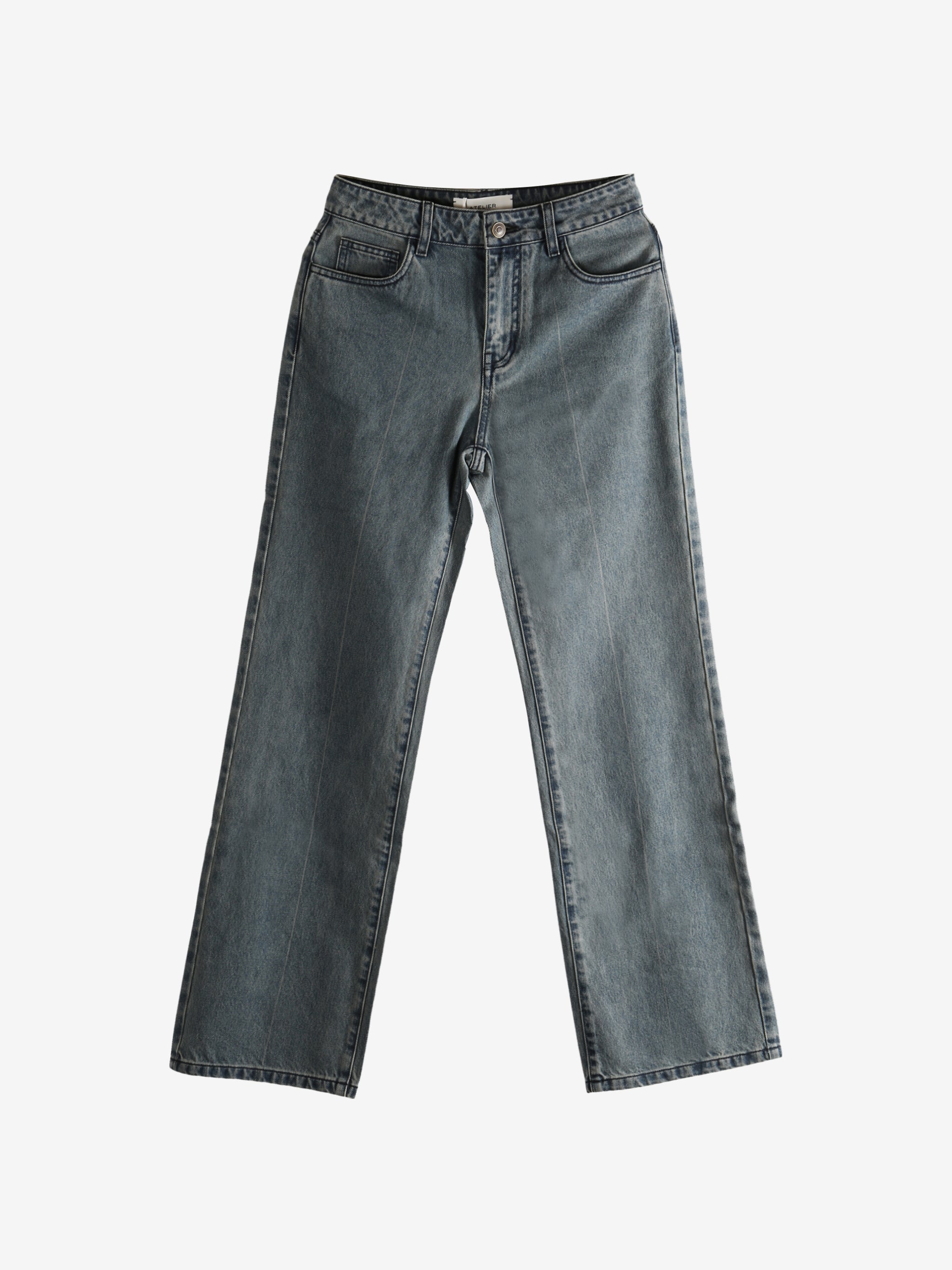 Blue pants, front view