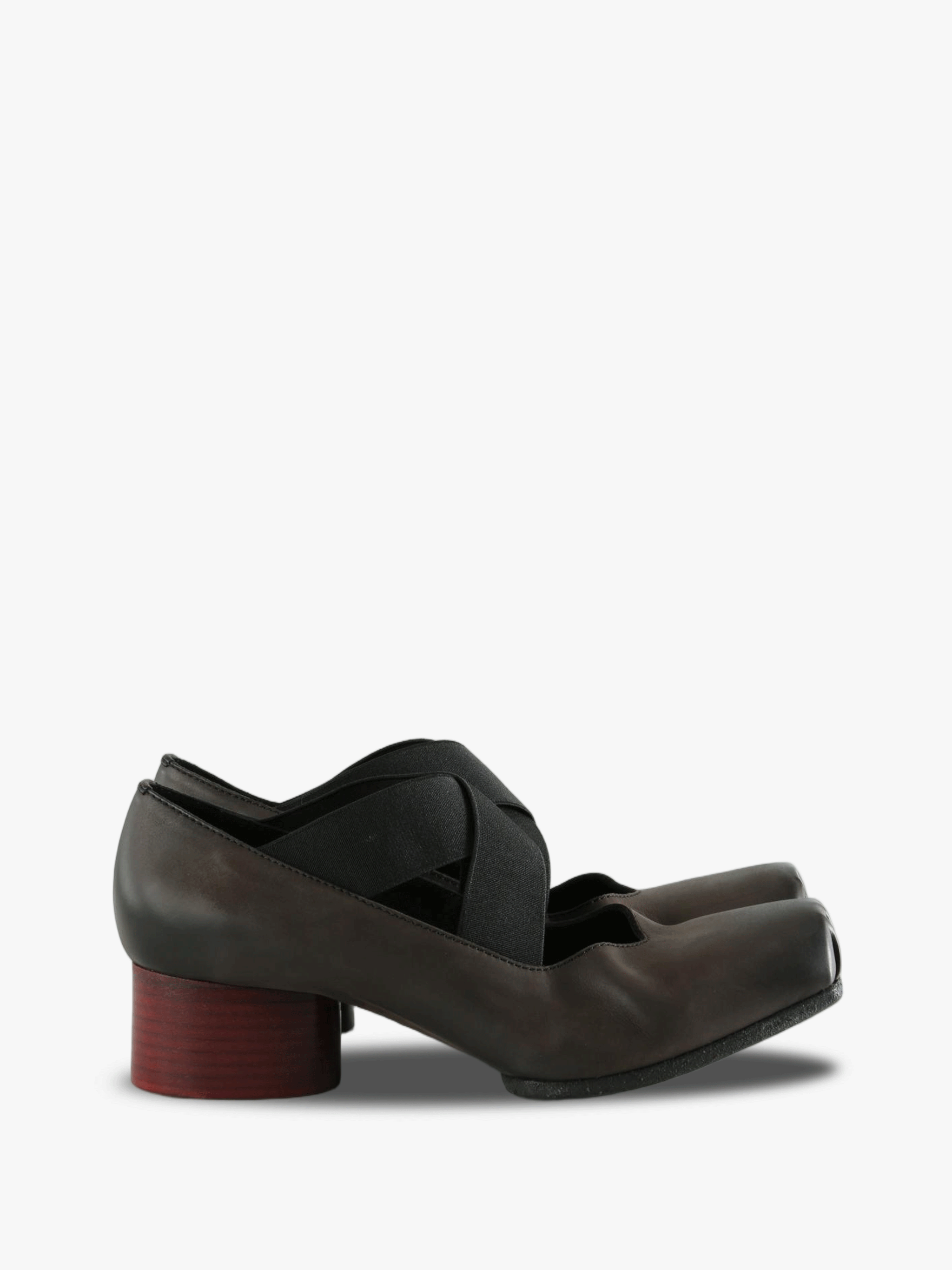 Brown shoes, side view