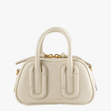 Tan bag, front view
