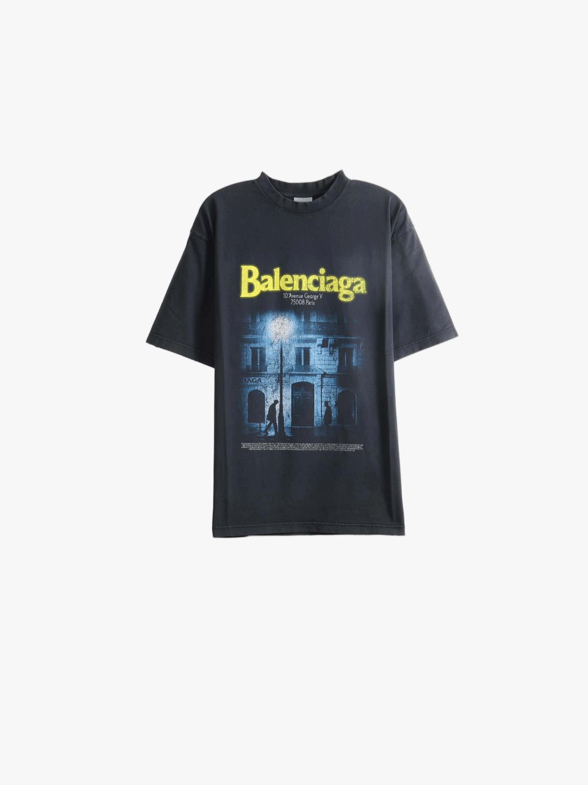 Black t-shirt, front view