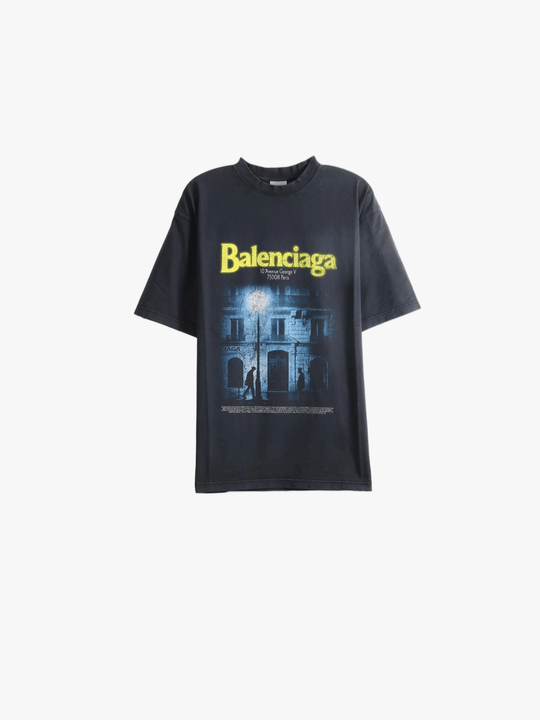 Black t-shirt, front view