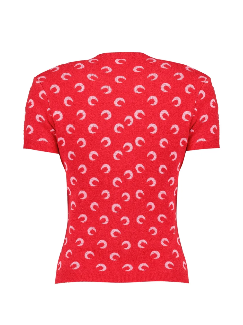 Red top, back view