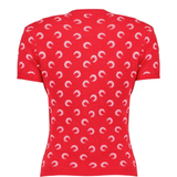 Red top, back view