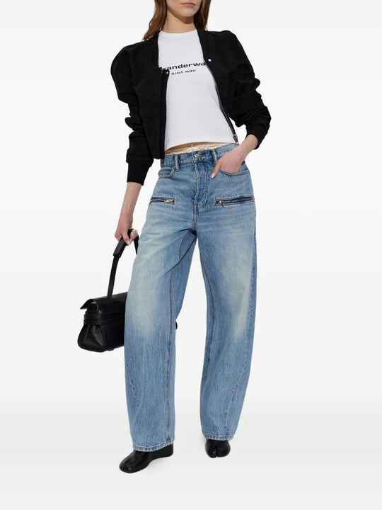 Blue jeans, full body view