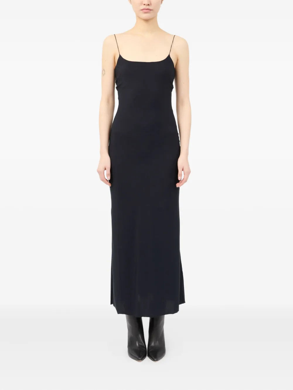 Black dress, full body view