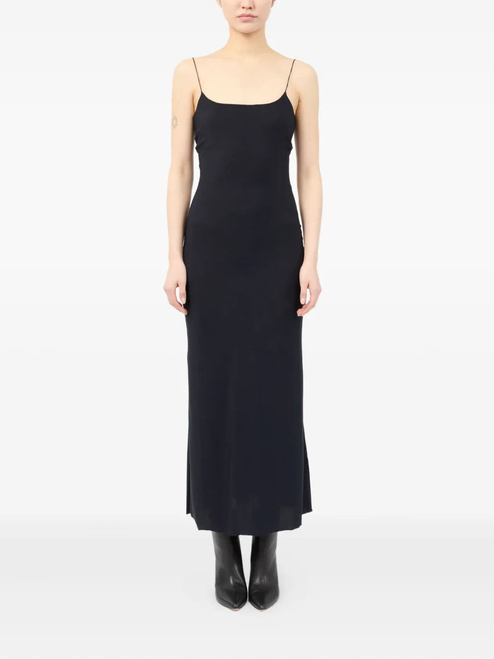 Black dress, full body view