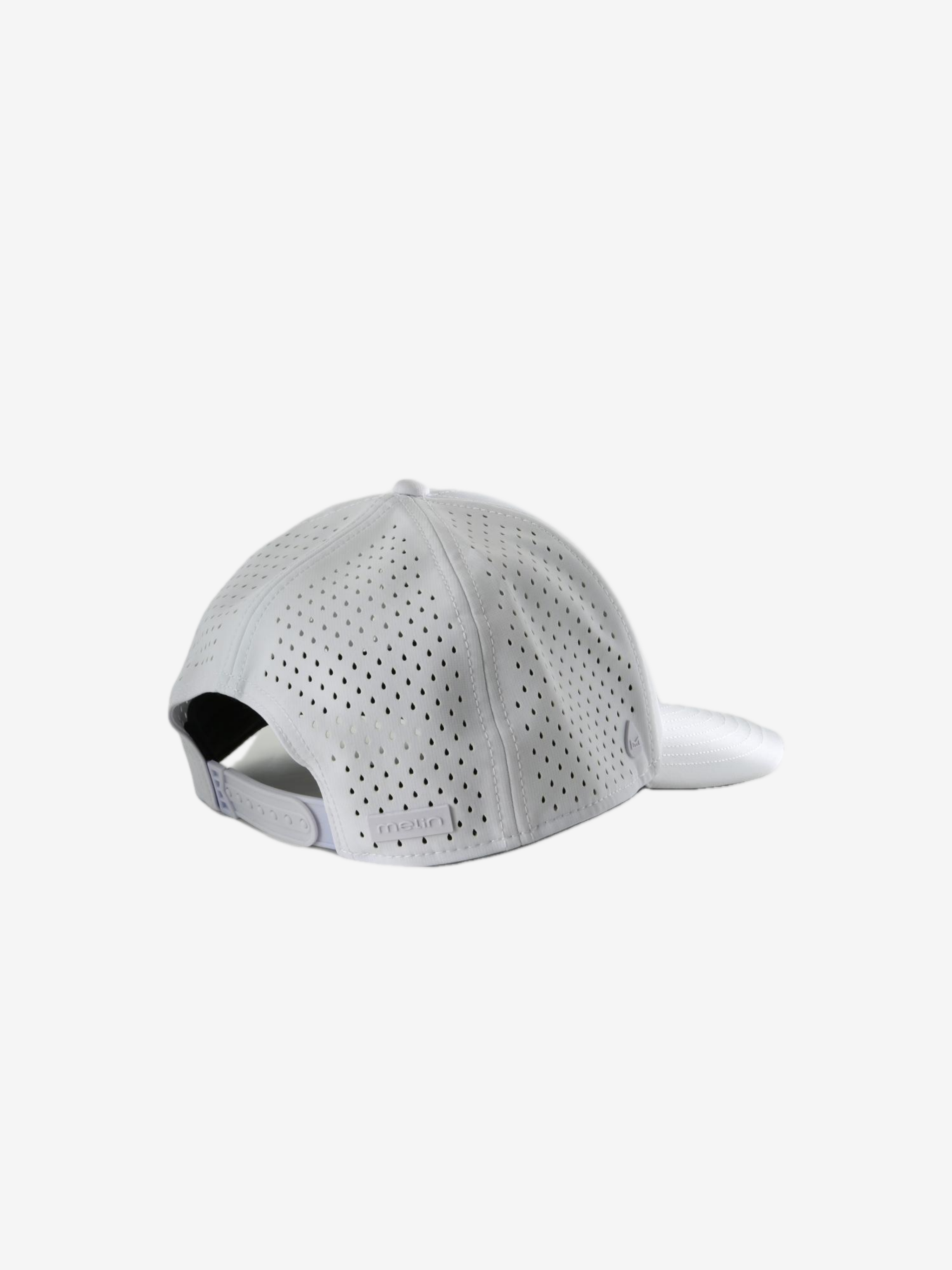 White hat, back view
