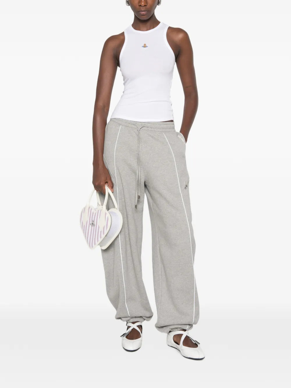White top, full body view