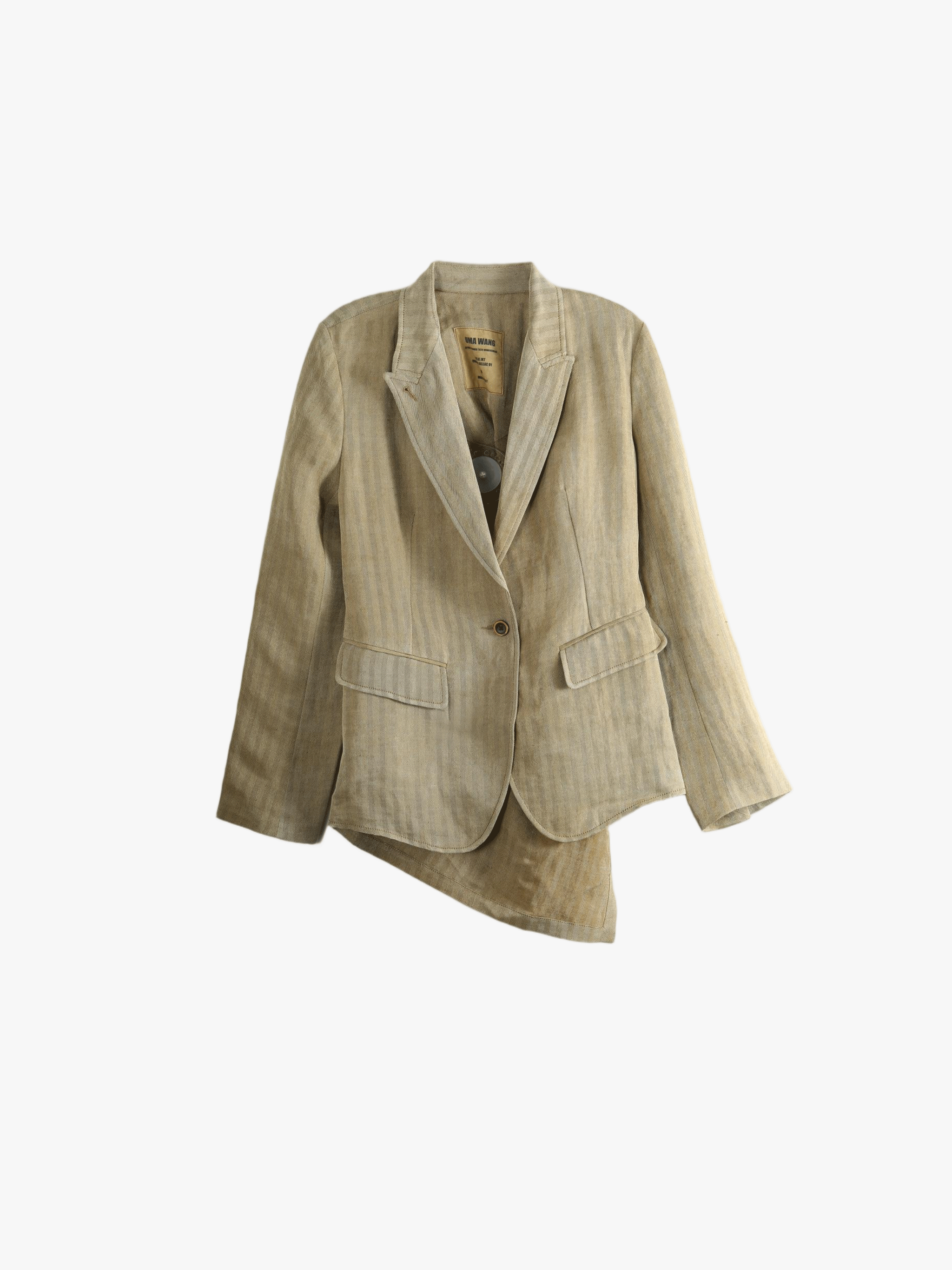Tan jacket, front view