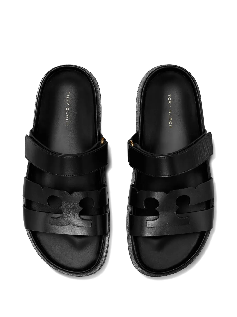 Black sandals,top view