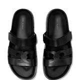 Black sandals,top view