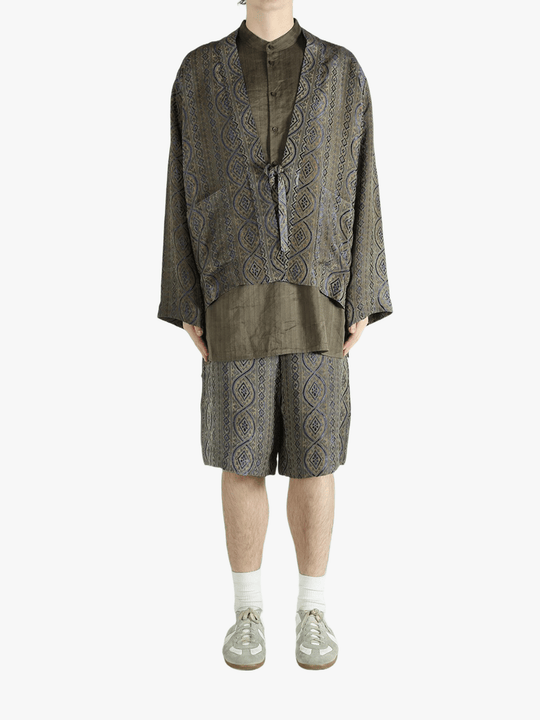 Blue jacket, full body view