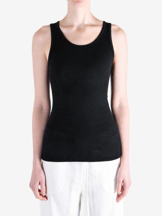 Black t-shirt, front view