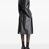 Black coat, full body view