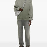 Green hoodie, full body view