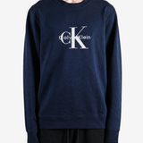 Navy hoodie, front view