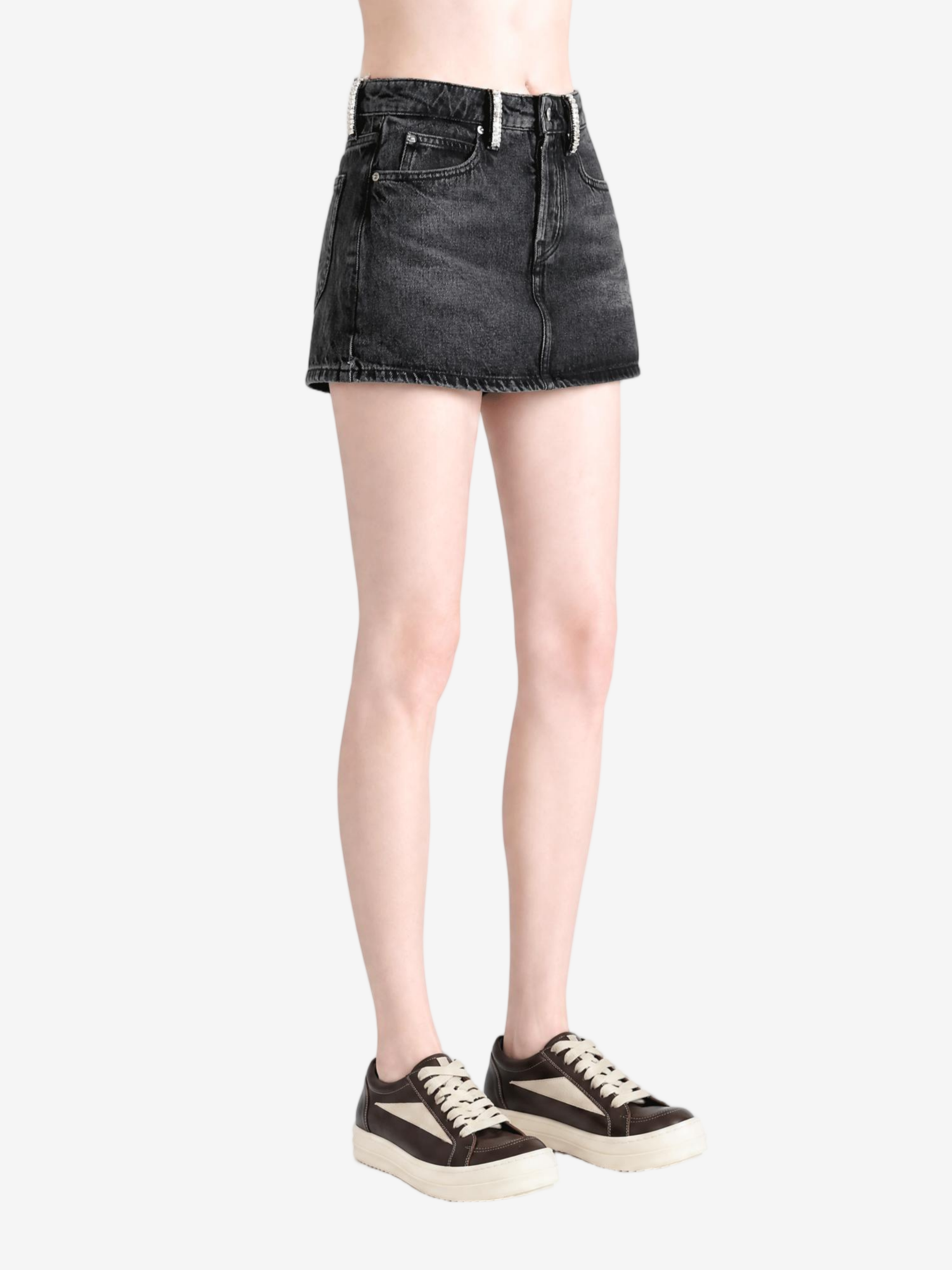 Black skirt, full body view