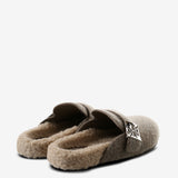 Grey mules, back view