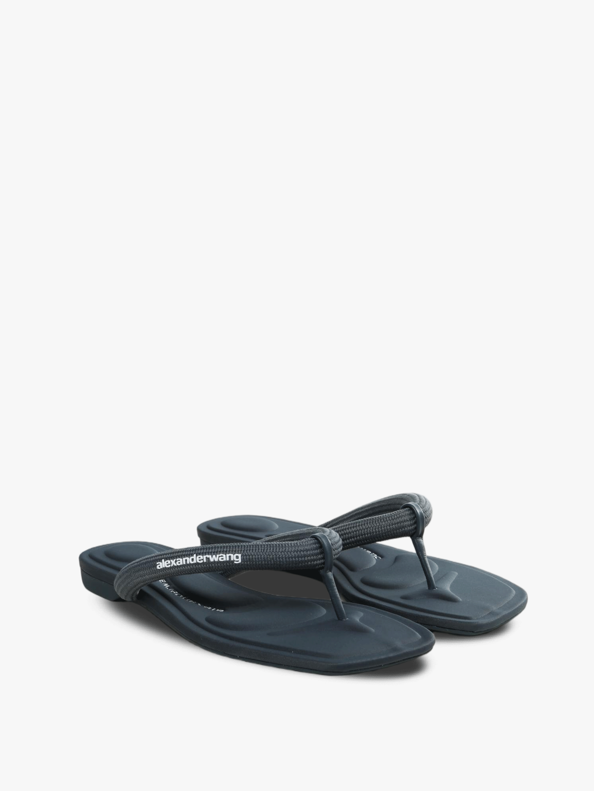 Grey sandals, side view