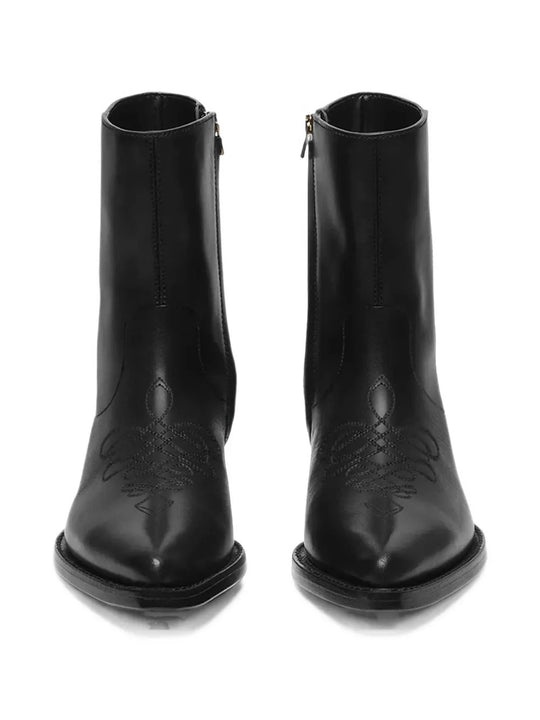 Black boots, front view