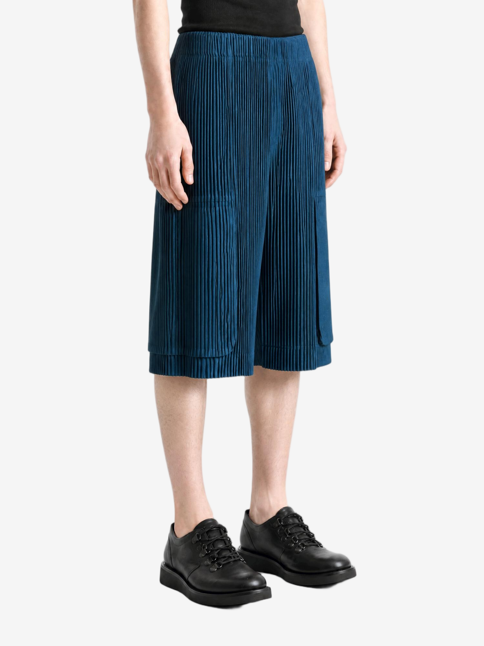 Blue pants, full body view