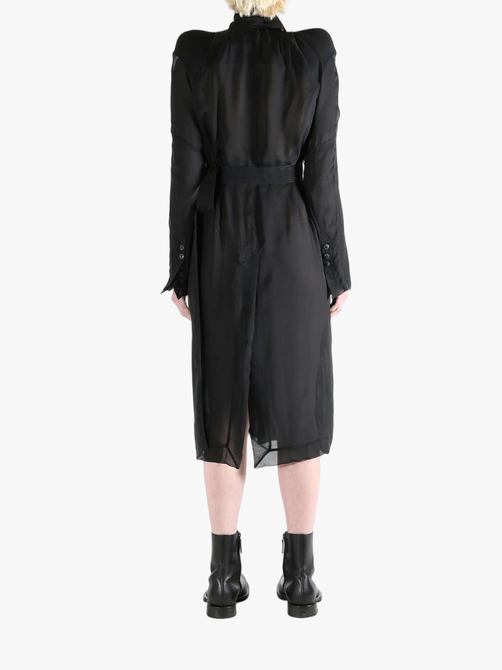 black coat ,full body view